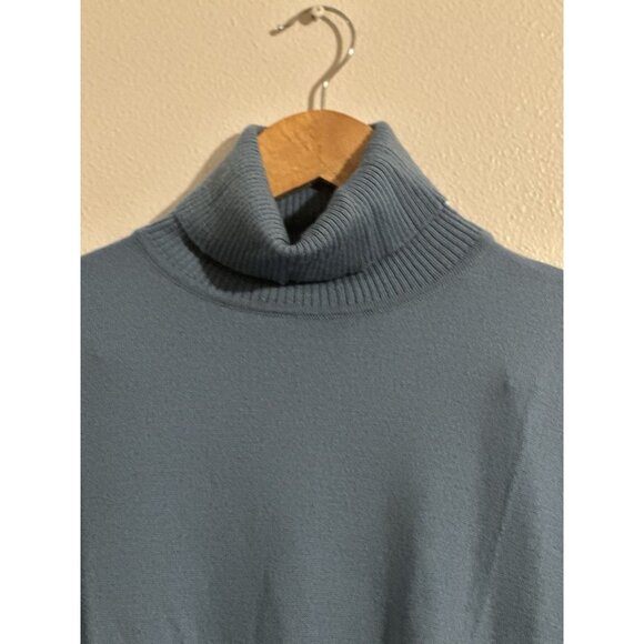 Vintage Pendleton Women’s Long Sleeve Turtleneck Blue Sweater 100% Wool Size L - Picture 4 of 9